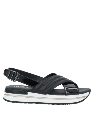 Hogan Sandals In Black