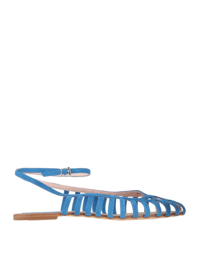 Anna F Sandals In Azure