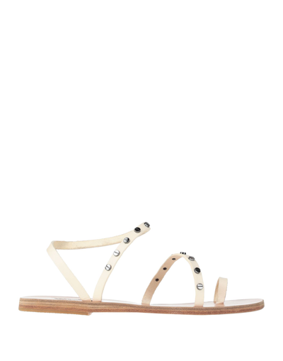 Ancient Greek Sandals Toe Strap Sandals In Ivory