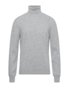 MALO MALO MAN TURTLENECK LIGHT GREY SIZE 42 CASHMERE