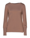 Alpha Studio Sweaters In Brown