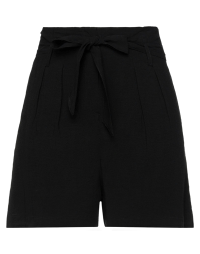 8pm Woman Shorts & Bermuda Shorts Black Size S Viscose, Linen