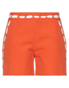 Moschino Woman Shorts & Bermuda Shorts Orange Size 4 Polyamide, Cotton