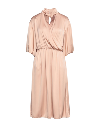 Biancoghiaccio Midi Dresses In Beige