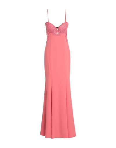 Soani Long Dresses In Coral