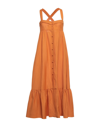 Sandro Long Dresses In Orange