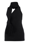 Bottega Veneta Knitted One-shoulder Top In Black