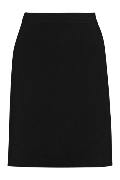 Bottega Veneta Knitted Mini Skirt In Black