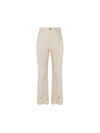 Nanushka Embroidered Straight-leg Trousers In Cream