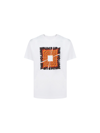 Marcelo Burlon County Of Milan Pump Up The Volume Slogan T-shirt In White Orange