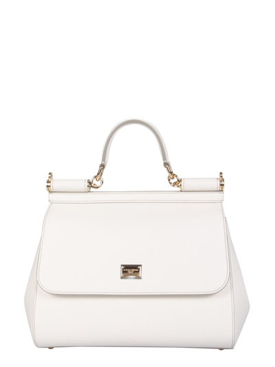 Dolce & Gabbana Medium Sicily Bag In White