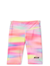 MSGM SHORTS WITH TIE DYE PATTERN