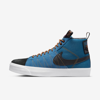 Nike Sb Zoom Blazer Mid Prm Skate Shoes In Marina,pecan,desert Ochre,black