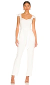 More To Come Gloria Flutter Jumpsuit In White