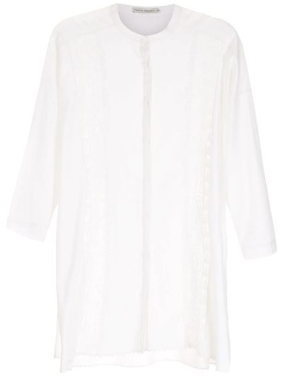 Martha Medeiros Linen Antonia Beach Mini Dress In White