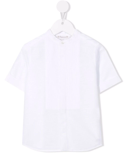 Bonpoint Kids' Artemis Short-sleeve Shirt In White