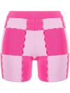 JACQUEMUS CHECKERBOARD-PRINT KNITTED SHORTS