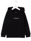 FRED PERRY EMBROIDERED-LOGO HOODIE