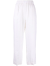 PESERICO HIGH-WAISTED CROPPED TROUSERS