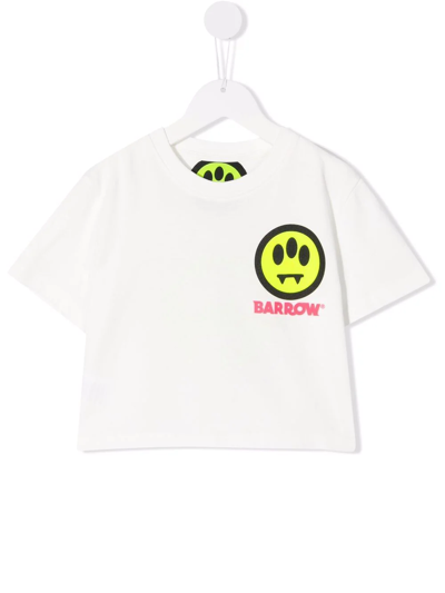 Barrow Kids' Graphic-print Short-sleeve T-shirt In White