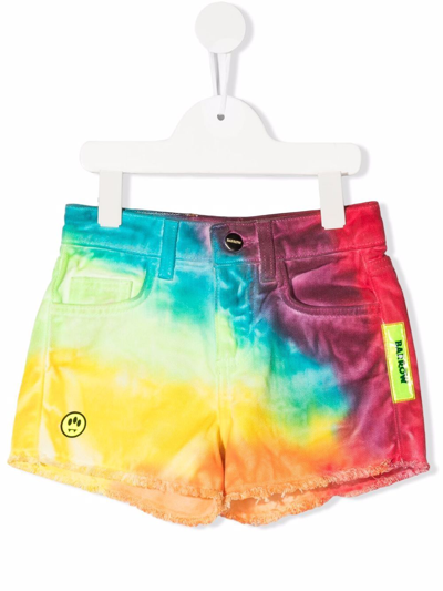 Barrow Teen Tie-dye Print Denim Shorts In Multicolor