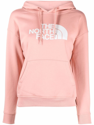 The North Face Logo-print Drawstring Hoodie In Pink