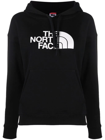 The North Face Black  Jersey Hoodie With Print In Tnf Black/white