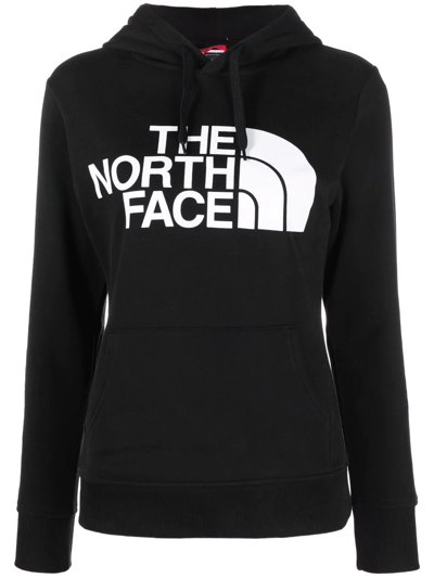 The North Face Black  Jersey Hoodie With Print In Black