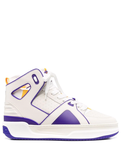 Just Don Unisex Courtside Basketball High-top Sneakers In Ivory