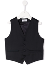 Paolo Pecora V-neck Single-breasted Waistcoat In Blue