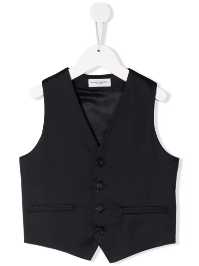 PAOLO PECORA V-NECK SINGLE-BREASTED WAISTCOAT