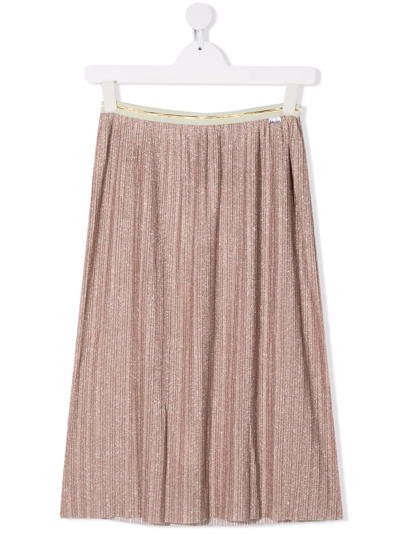 Molo Teen Midi Pleated Skirt In Neutrals