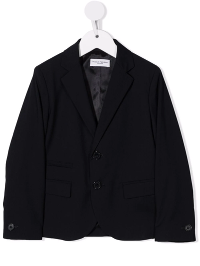 Paolo Pecora Kids' Single-breasted Tailored Blazer In Blue