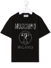 MOSCHINO DOUBLE QUESTION MARK-EMBOSSED SHORT-SLEEVE T-SHIRT