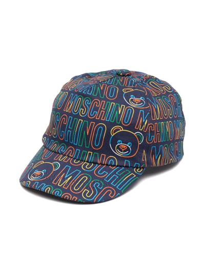 Moschino Kids' Logo-print Baseball Cap In Blue