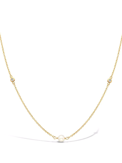 Pragnell 18kt Yellow Gold Sundance Pearl And Diamond Necklace