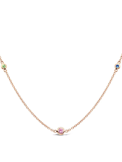 Pragnell 18kt Rose Gold Sundance Rainbow Sapphire Necklace In Pink