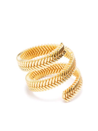 Federica Tosi Lead-textured Wrap Ring In Gold