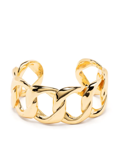 Federica Tosi Curb-chain Cuff Bracelet In Metallic
