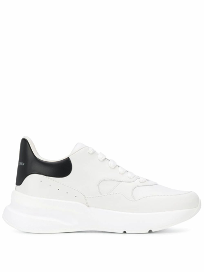 Alexander Mcqueen White Leather Sneakers With Tiziano Red Leather Heel Nd  Uomo 42