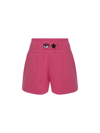 Chiara Ferragni Fuchsia Cotton Eye Star Shorts In Fuchsia