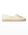 Tory Burch Ines Leather Espadrilles In Cream