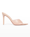 Black Suede Studio Bss X Caroline Bella Mules In Blush Leather/ Pv