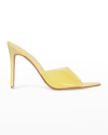 Black Suede Studio Bss X Caroline Bella Mules In Yellow Leather/ P