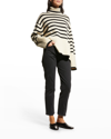 Totême Twisted Seam Straight-leg Ankle Jeans In Grey Wash 300