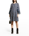 SEE BY CHLOÉ ROUND-NECK DRESS WITH LACE
