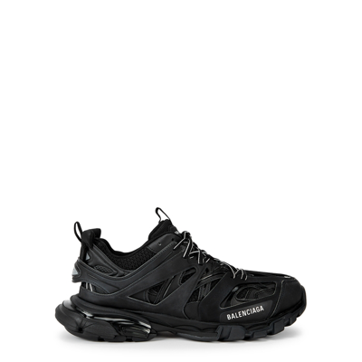 Balenciaga Track Nylon, Mesh And Rubber Sneakers In Black