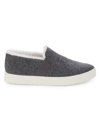 Vince Blair Shearling Slip-on Sneakers In Heather Grey