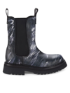 MOSCHINO COUTURE ! WOMEN'S ABSTRACT TEXTURED LEATHER BOOTS