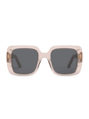 Dior Wil S3u Pink Oversized Square Sunglasses In Transparent Beige/gray